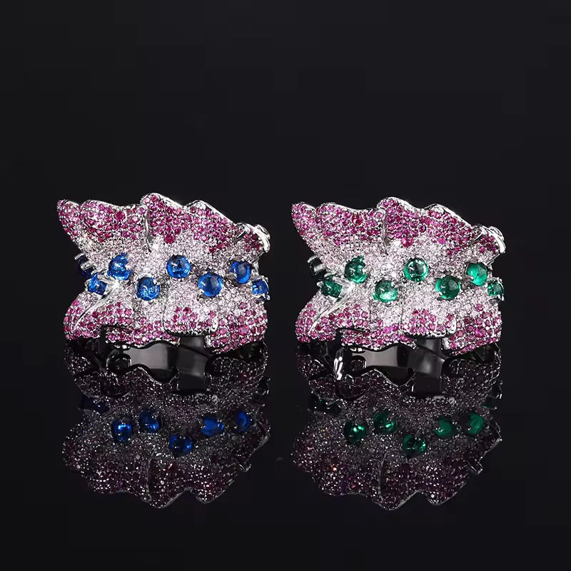 Luxurious Ripple Stone Ring