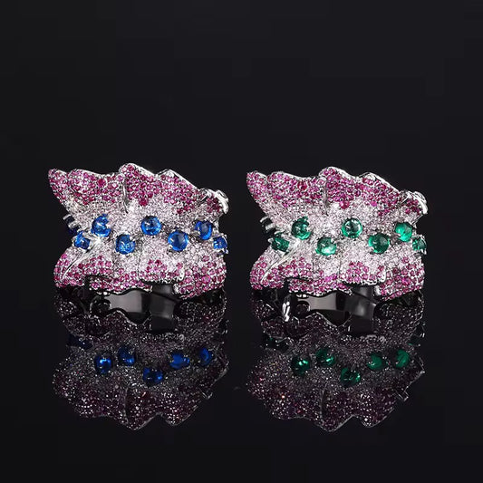 Luxurious Ripple Stone Ring