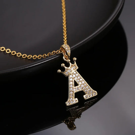 Small Princess Gold Alphabet Necklaces