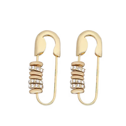 Studded Safety Pin Earring