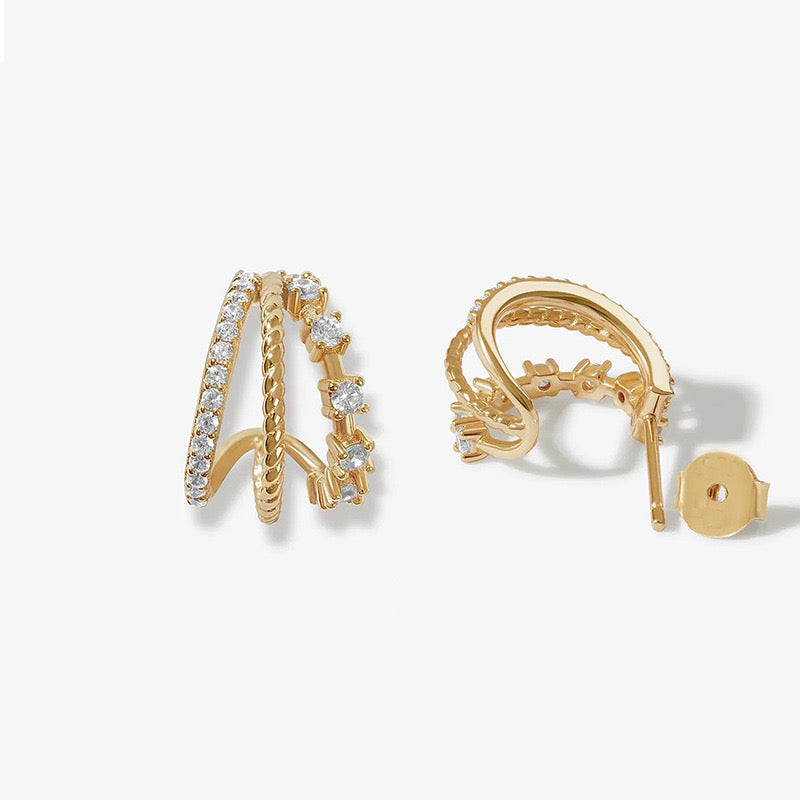 Triple Stack Luxe Earrings & Cuffs Set