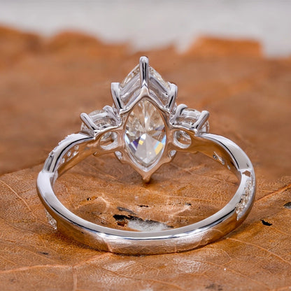 3 Solitaire Silver Ring