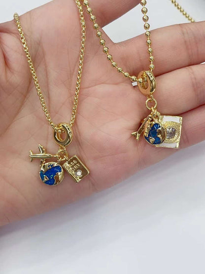 Wanderlust charm necklace