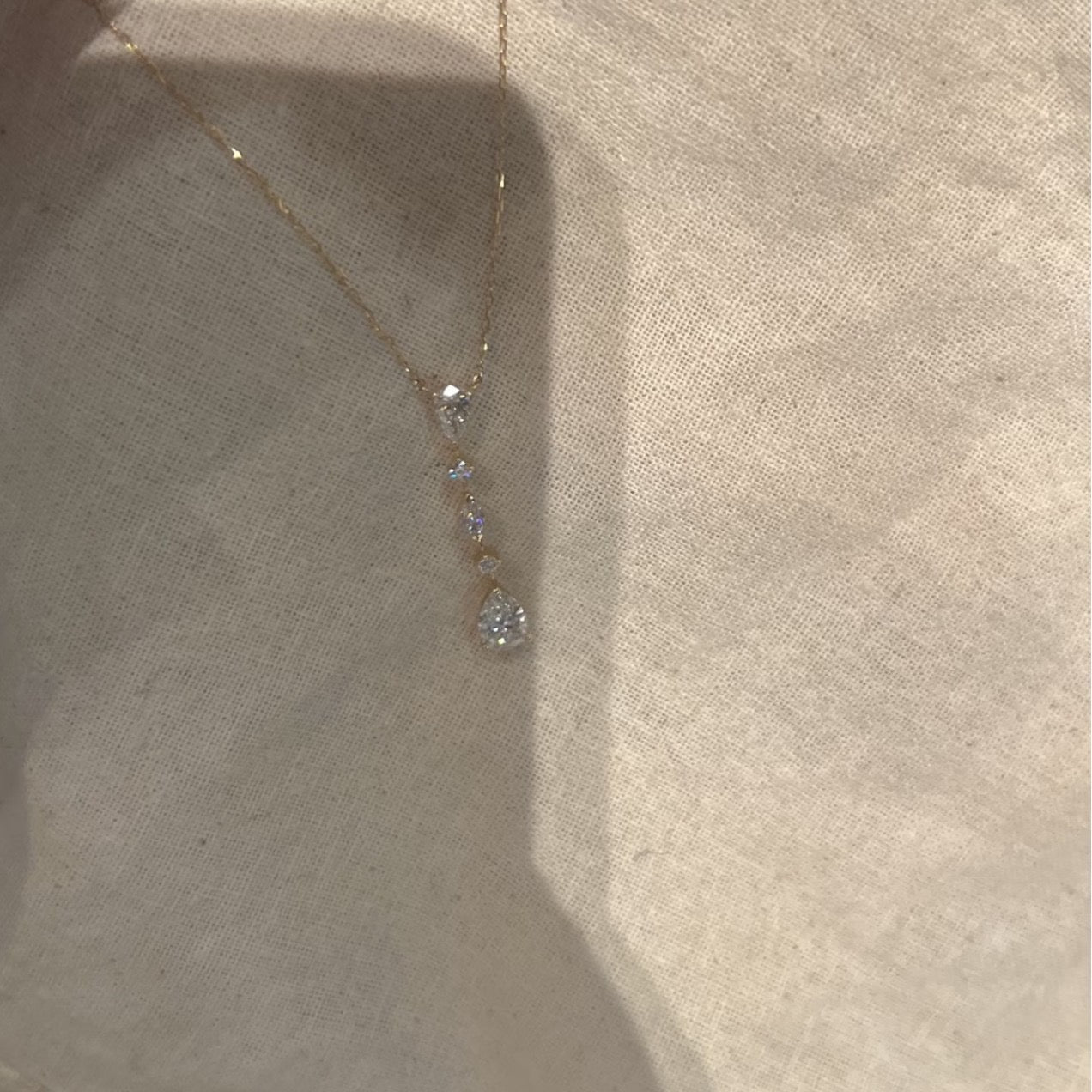 Petite Vertical Necklace-Gold