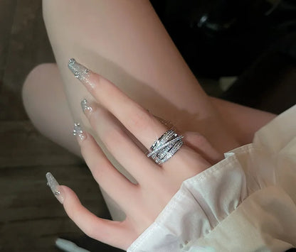 Silver Layered Ring