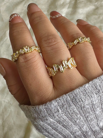 Uncut Baguette Eternity  Ring