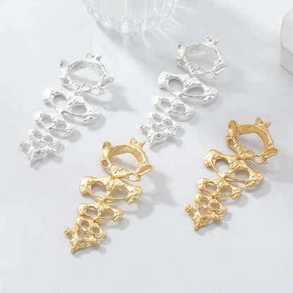 Elegant Vertebrae Earrings-Gold & Silver