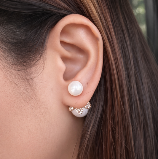 Sandwich Pearl 2 Way Studs-2 Options