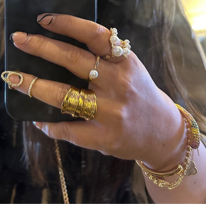 Egyptian Statement Ring - Gold