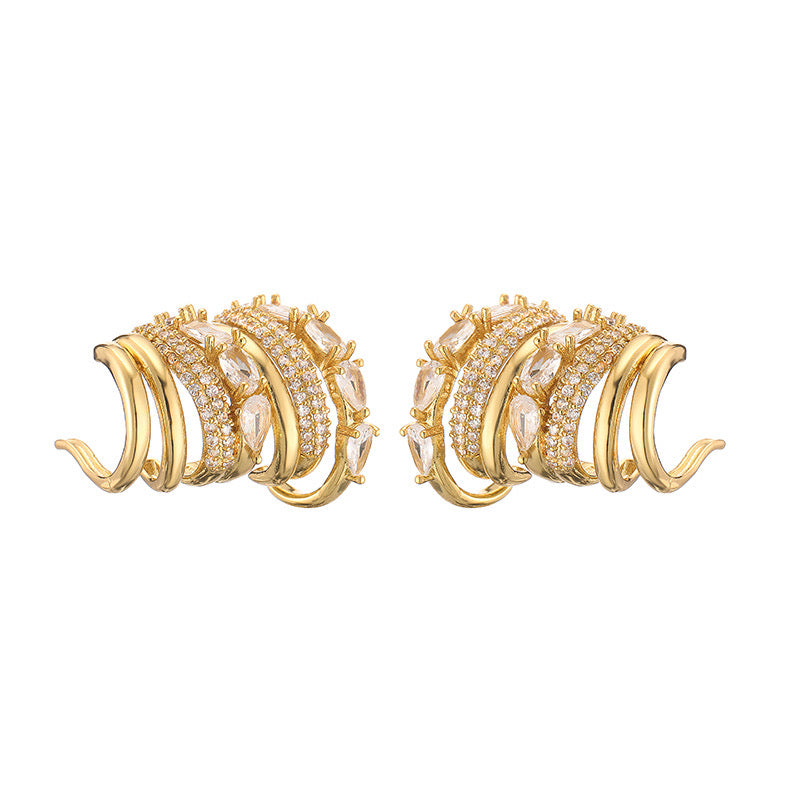 Opera Layered Cuff Earrings Pair