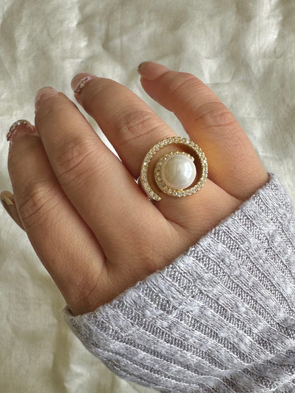 Round Pearl Ring