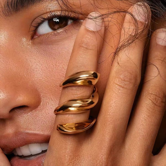 Molten Wrap Ring-Gold