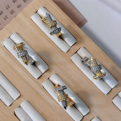 4D Studded Nail Ring