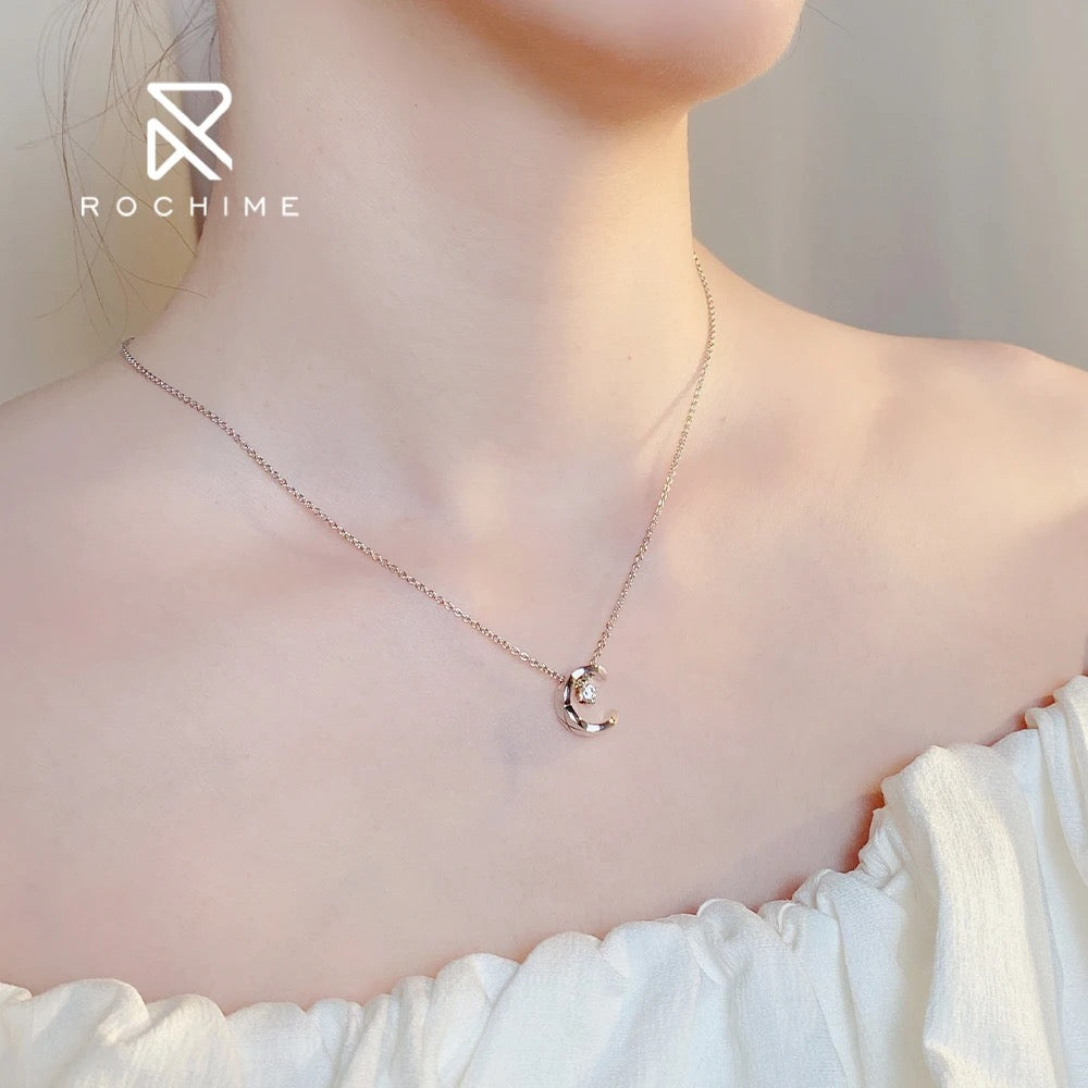 Moon Solitaire Necklace