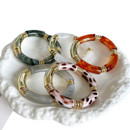 Sand & Pearl Elastic Bangles-3 Options