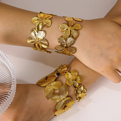 Flower Knows Adjustable Gold Kadas- 3 Designs