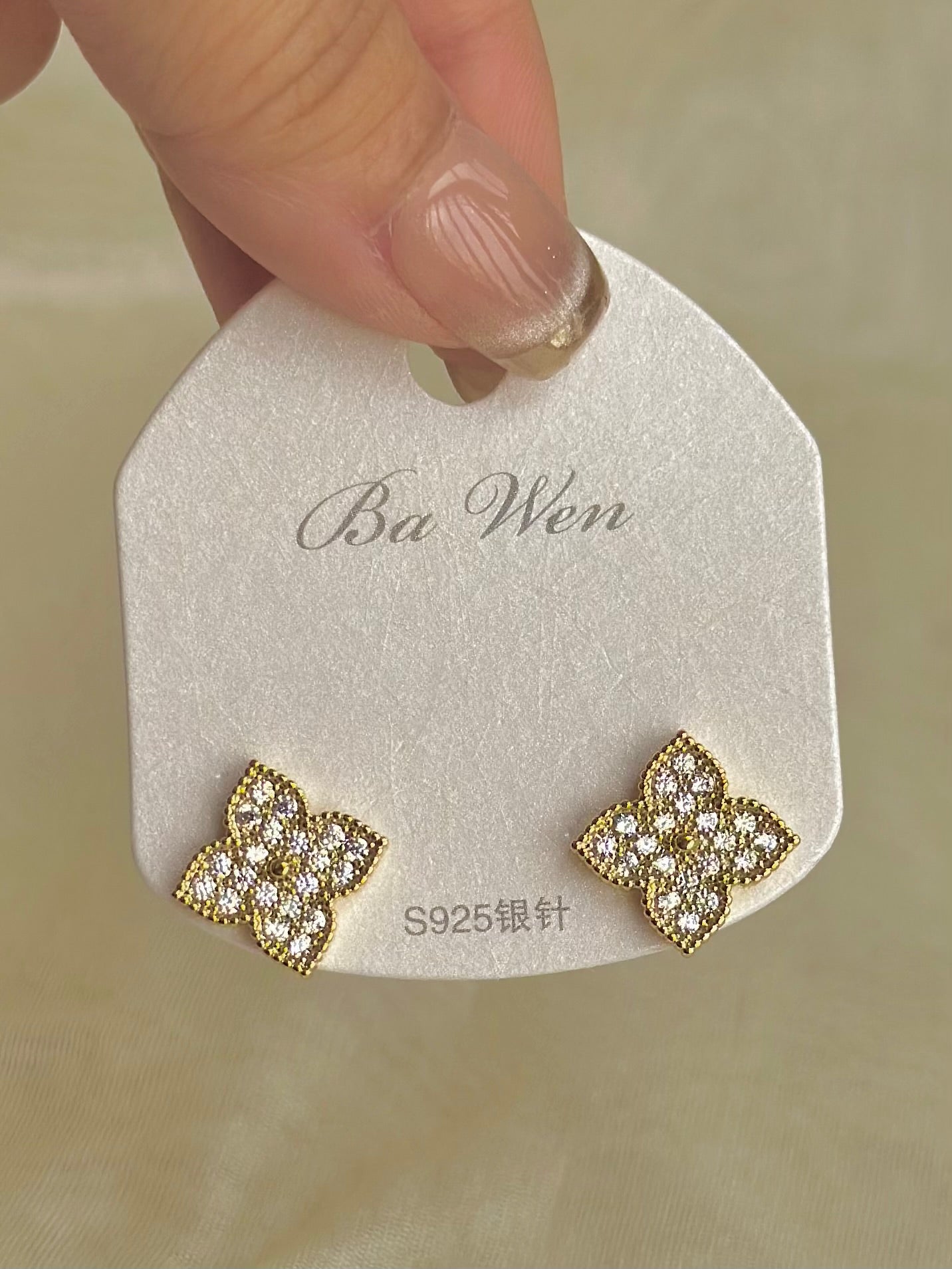 Flower & Clover Stud Earrings