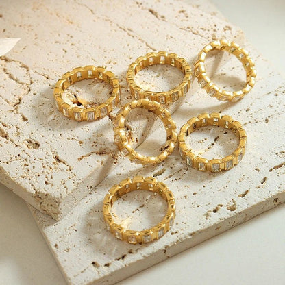 Crystal SS Band Ring