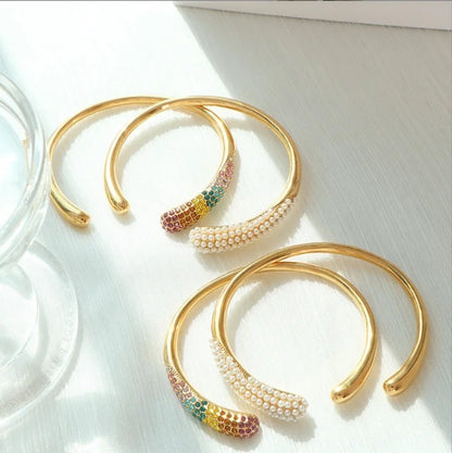 Coma Studded Kada- Gold