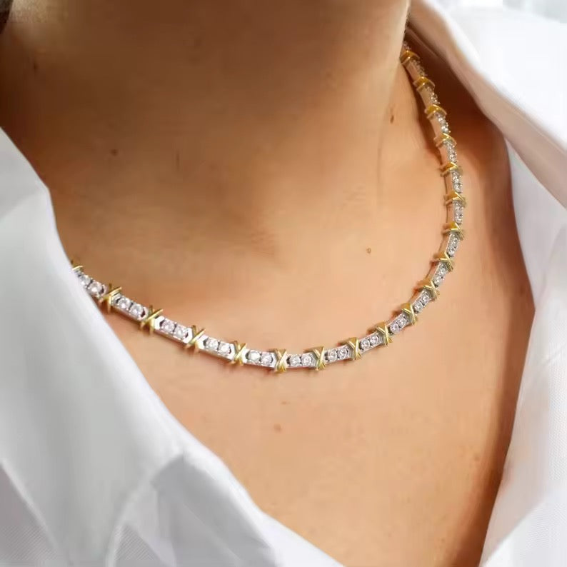 Signature X Luxe Choker Necklace & Earrings Det