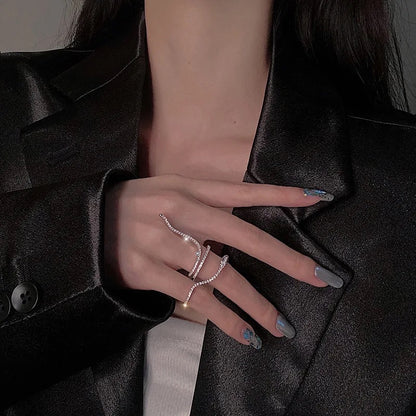 Slithering Snake 2 Finger Ring-2 Colors