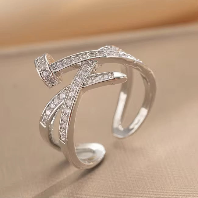 Silver Cross Nail Ring