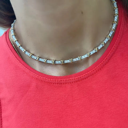 Signature X Luxe Choker Necklace & Earrings Det