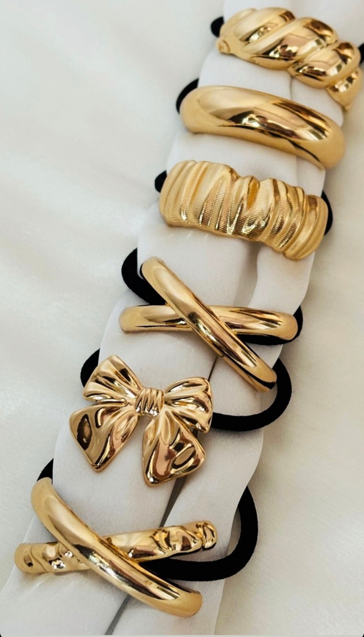 SS Medium Gold Hair Ties-2 Styles