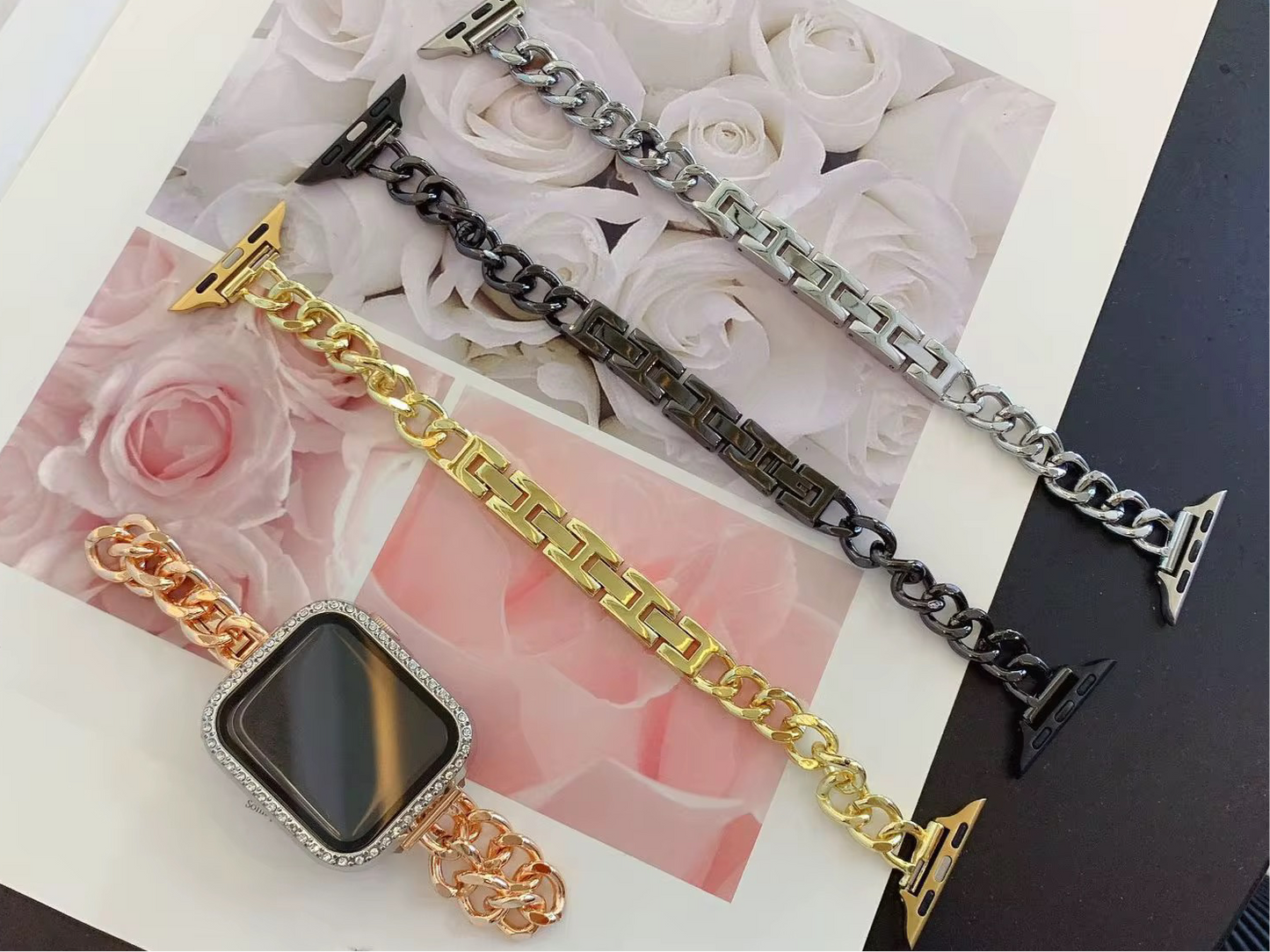 Metal Chain Apple Watch Straps/ Bands-3 Colors