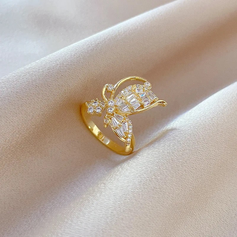 Studded Butterfly Rings