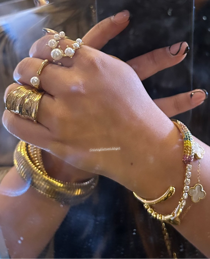 Egyptian Statement Ring - Gold