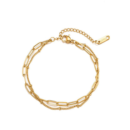 Double Layered SS Chain Bracelet