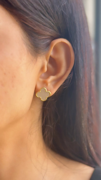 Flower & Clover Stud Earrings