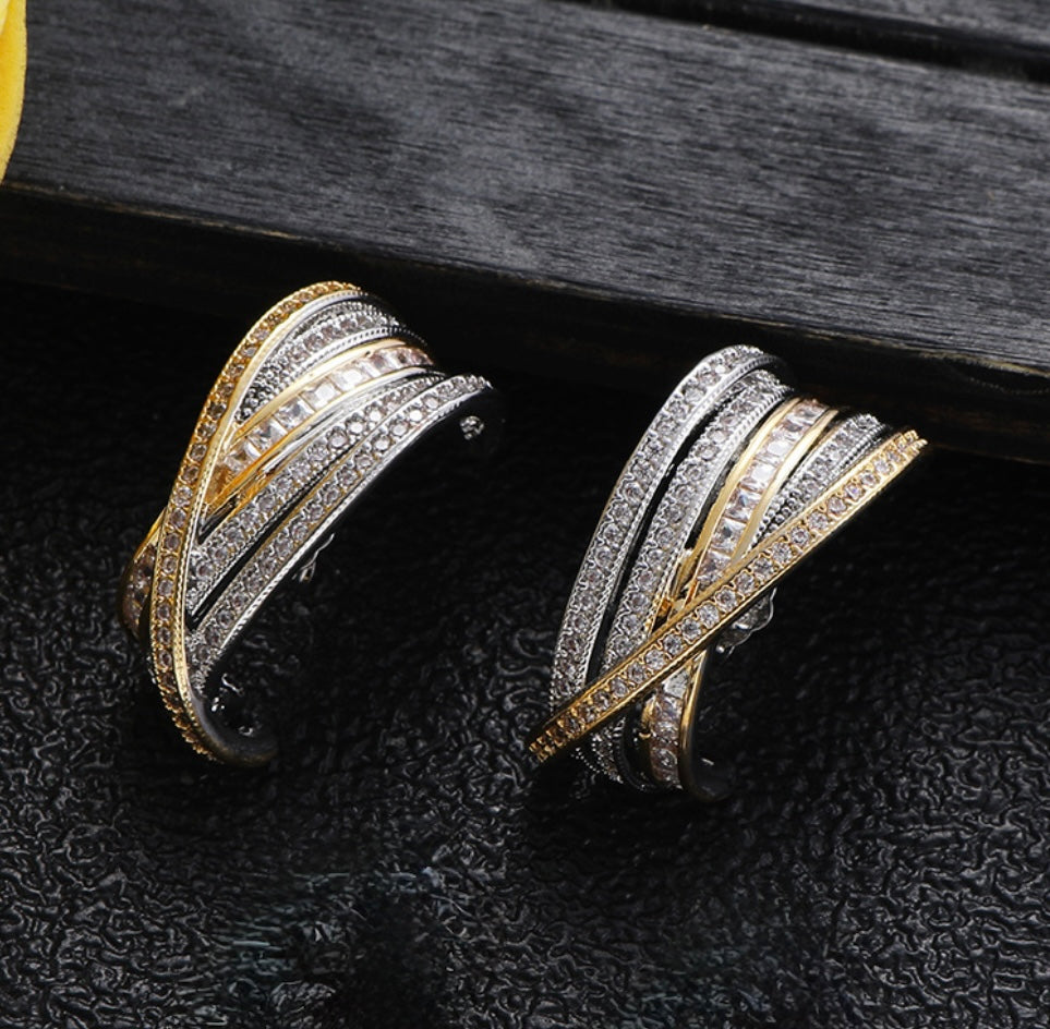 Luxe Eternity Wrap Earrings and Cuffe Set