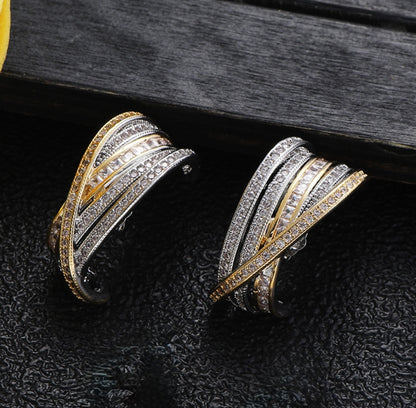 Luxe Eternity Wrap Earrings and Cuffe Set