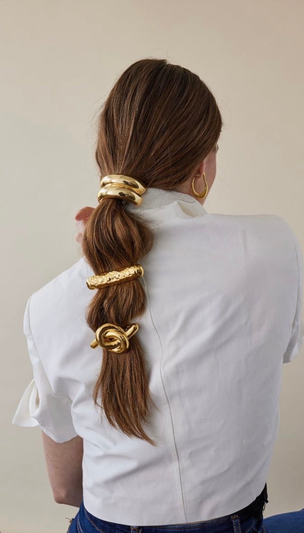 SS Medium Gold Hair Ties-2 Styles