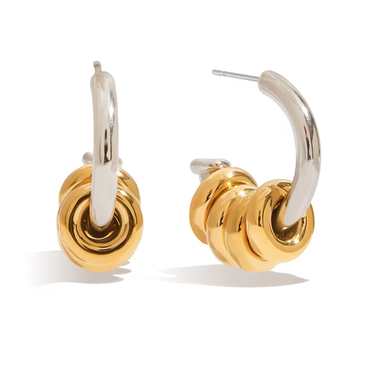 Ringed Mini SS Hoop Studs