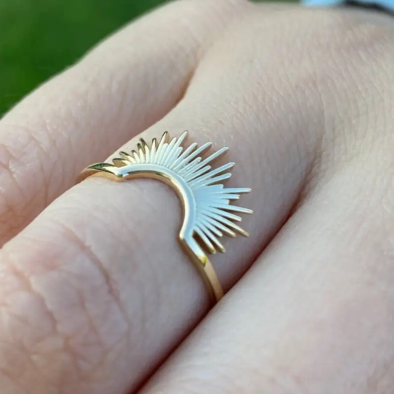 Small Sunrise Ring - Gold