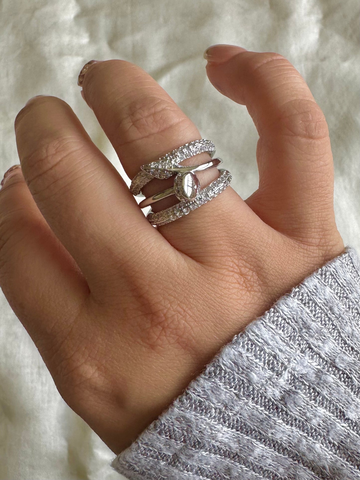 Silver Statement Nail Ring