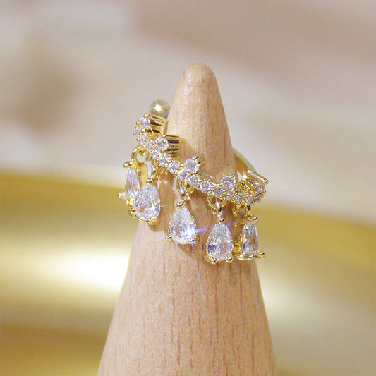 Sparkling Drip Ear Cuff-Single Pc