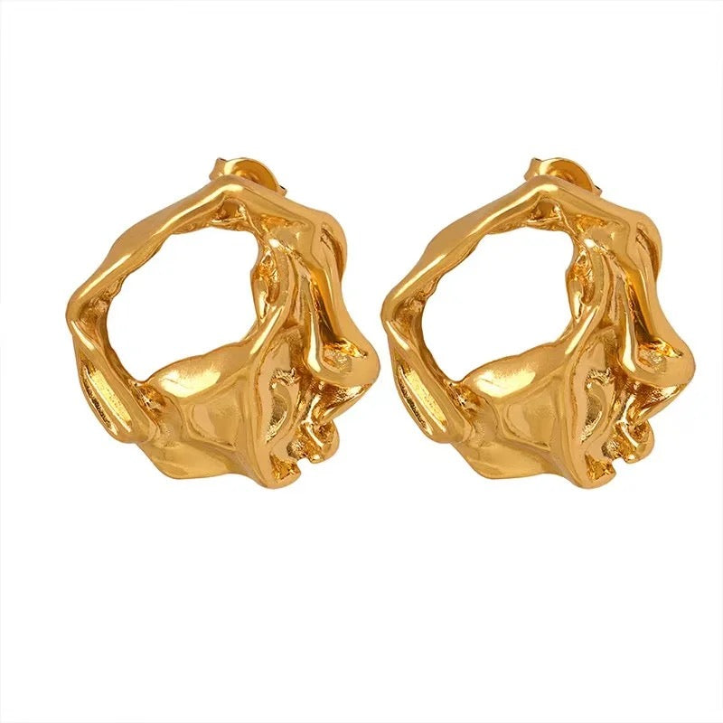 Uneven Circular Earrings