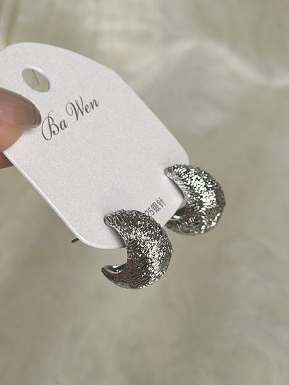 Mini Rustic Drop Earrings-Gold & Silver