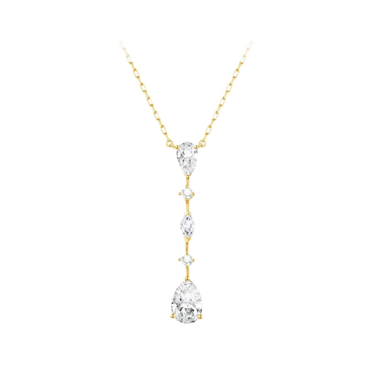 Petite Vertical Necklace-Gold