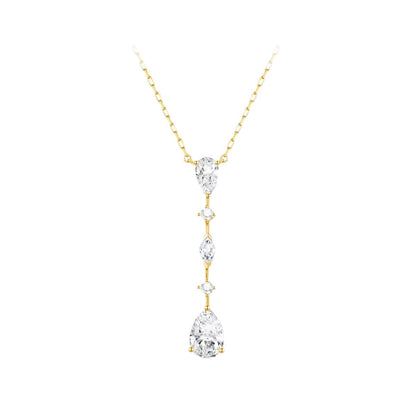 Petite Vertical Necklace-Gold