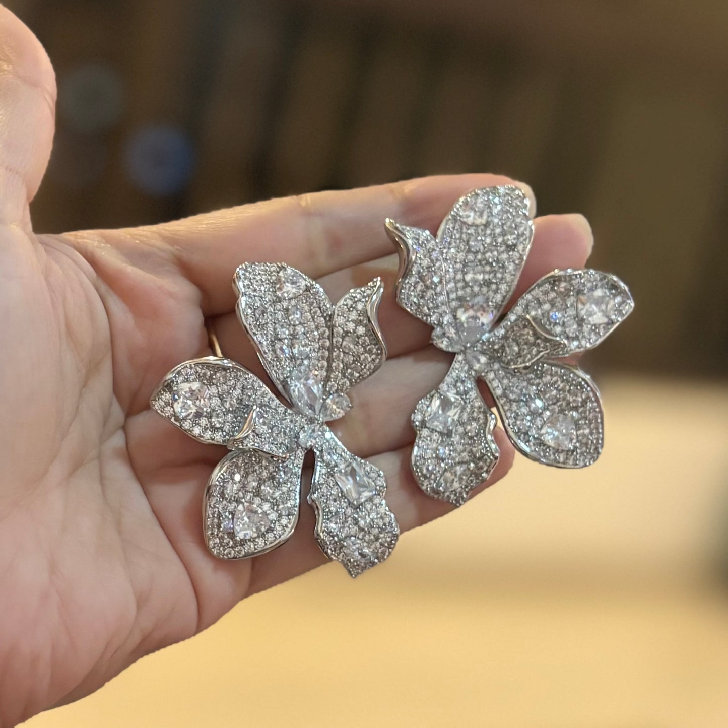 Ultimate Diamond Orchid Earrings