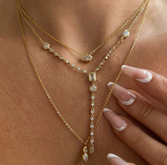 Royal Stone Necklaces Set & Single Options-Gold