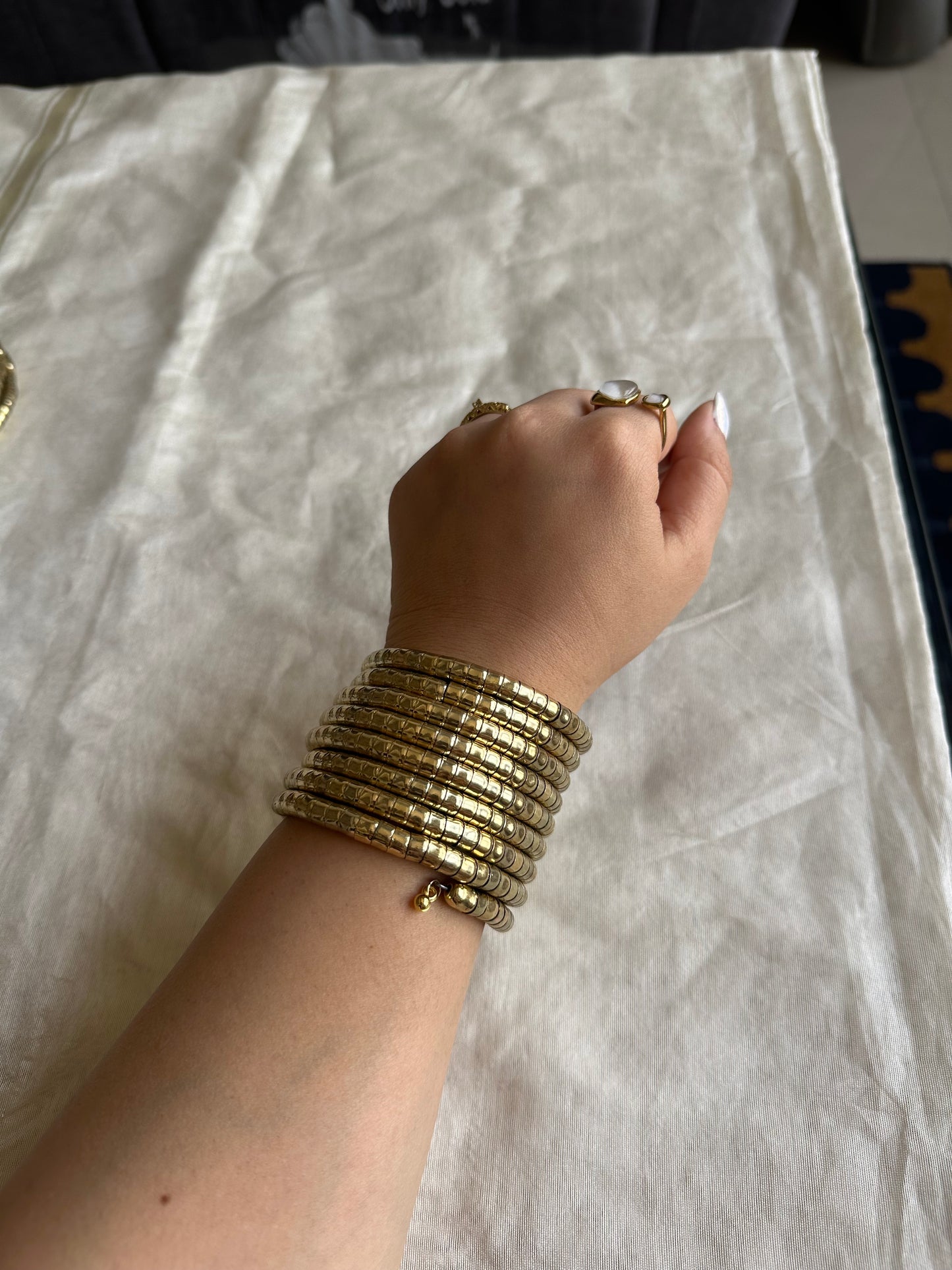 Sequin Bead Coil Warp Around Bracelet