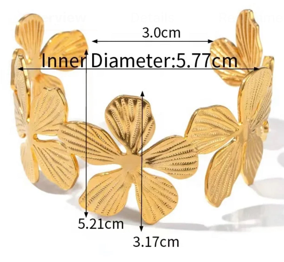 Flower Knows Adjustable Gold Kadas- 3 Designs