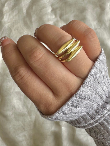 Three Stack Gold Ring
