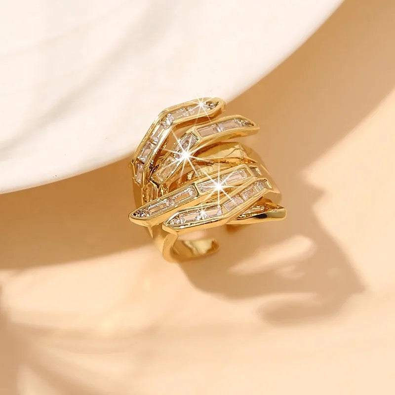 Criss Cross Ring-Gold